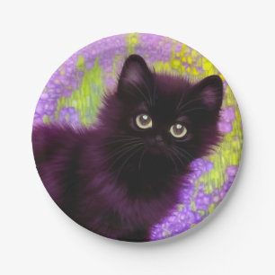 Gustav Klimt Black Kitten Papieren Bordje