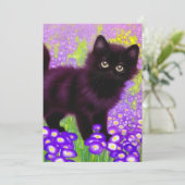 Gustav Klimt Black Kitten Save The Date (Staand voorkant)