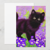 Gustav Klimt Black Kitten Save The Date (Voorkant / Achterkant)