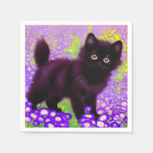 Gustav Klimt Black Kitten Servet