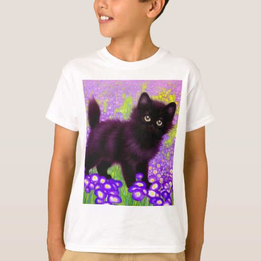 Gustav Klimt Black Kitten T-shirt (Voorkant)