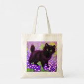 Gustav Klimt Black Kitten Tote Bag (Achterkant)