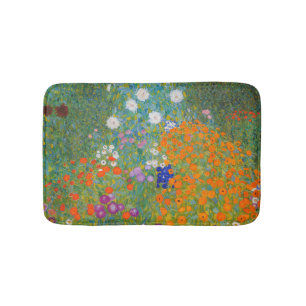 Gustav Klimt - Bloementuin Badmat