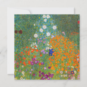 Gustav Klimt - Bloementuin Bedankkaart