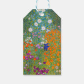 Gustav Klimt - Bloementuin Cadeaulabel (Voorkant)