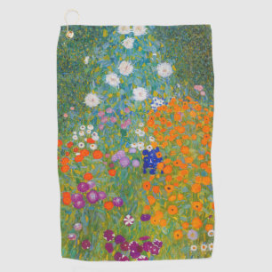 Gustav Klimt - Bloementuin Golfhanddoek