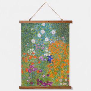 Gustav Klimt - Bloementuin Hangend Wandkleed