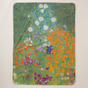 Gustav Klimt - Bloementuin Sherpa Deken