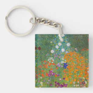 Gustav Klimt - Bloementuin Sleutelhanger