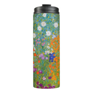 Gustav Klimt - Bloementuin Thermosbeker