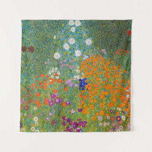 Gustav Klimt - Bloementuin Wandkleed