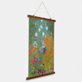 Gustav Klimt - Bloemtuin Hangend Wandkleed (Gebogen)