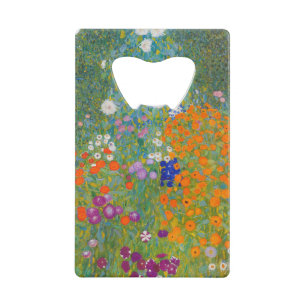Gustav Klimt - Bloemtuin Kredietkaart Flessenopener