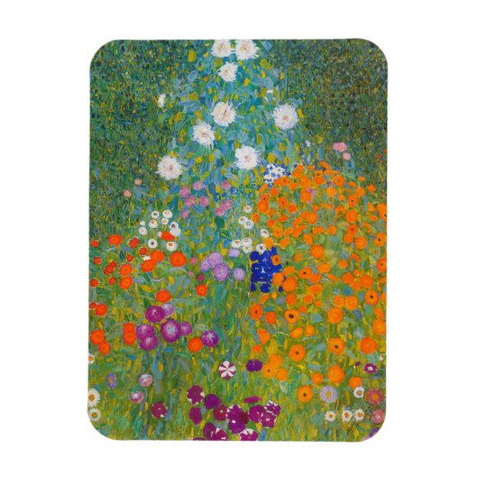 Gustav Klimt - Bloemtuin Magneet (Verticaal)