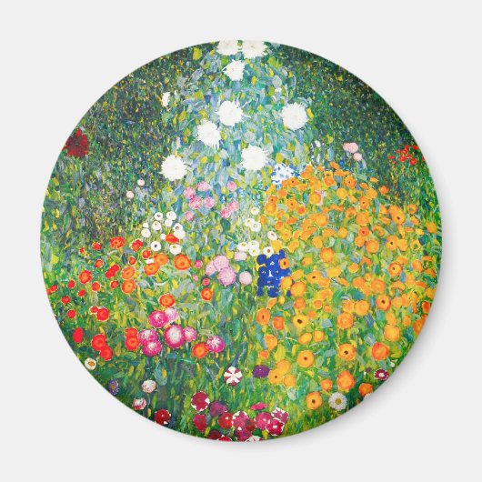 Gustav Klimt Bloemtuin Magneet (Voorkant)