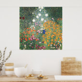 Gustav Klimt - Bloemtuin Poster (Keuken)