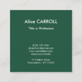 Gustav Klimt - Bloemtuin - QR-code Vierkante Visitekaartje (Achterkant)