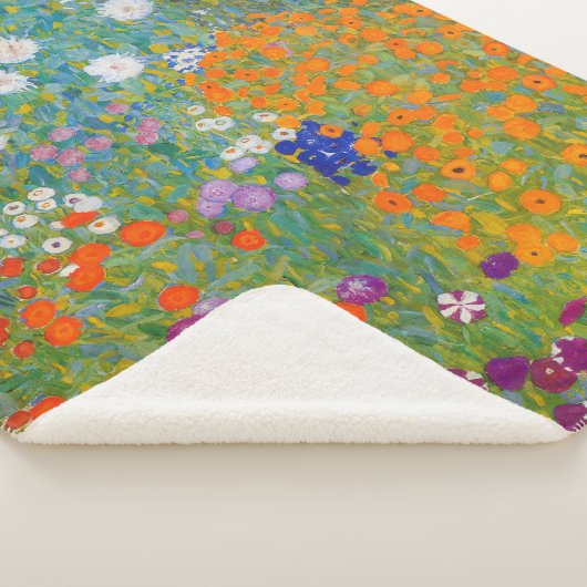 Gustav Klimt - Bloemtuin Sherpa Deken (3/4)