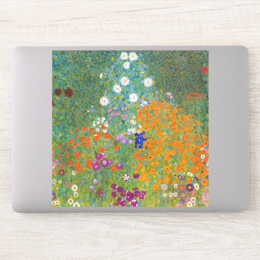 Gustav Klimt - Bloemtuin Sticker (Computer)