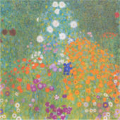 Gustav Klimt - Bloemtuin Sticker (Voorkant)