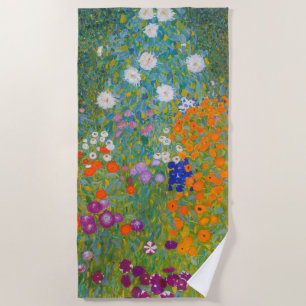 Gustav Klimt - Bloemtuin Strandlaken