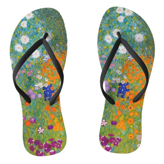 Gustav Klimt - Bloemtuin Teenslippers (Voetbed)