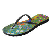 Gustav Klimt - Bloemtuin Teenslippers (Schuin)