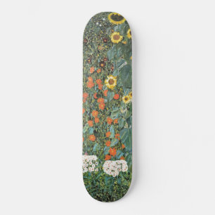 Gustav Klimt Boerderij Garden met zonnebloemen Gal Skateboard