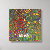 Gustav Klimt Boerderij Garden met zonnebloempanvas Canvas Afdruk (Voorkant)