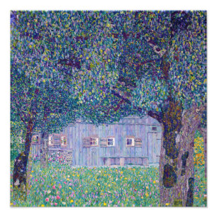 Gustav Klimt - Boerderij in Opper-Oostenrijk Foto Afdruk