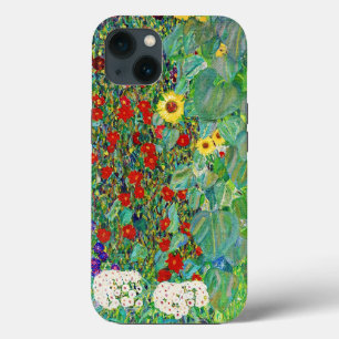 Gustav Klimt Boerderij tuin met zonnebloemen iPhone 13 Hoesje