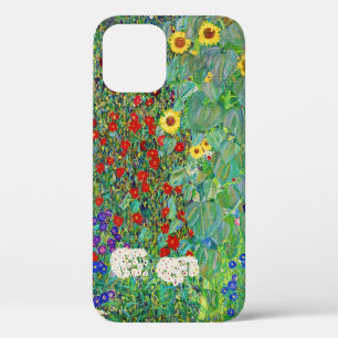 Gustav Klimt Boerderij tuin met zonnebloemen iPhone 12 Hoesje