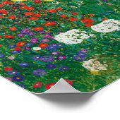 Gustav Klimt - Boerderij tuin met zonnebloemen Poster (Hoek)