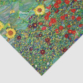 Gustav Klimt Boerderij tuin met zonnebloemen Tissuepapier (Detail)
