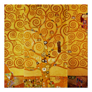 Gustav Klimt Boom des Levens: Art Nouveau Symbolis Perfect Poster