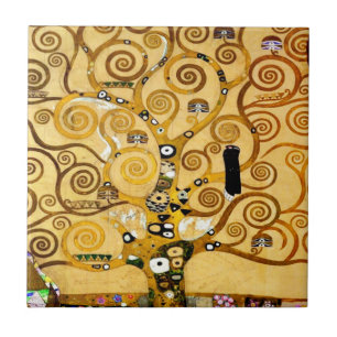 Gustav Klimt Boom des Levens: Art Nouveau Symbolis Tegeltje