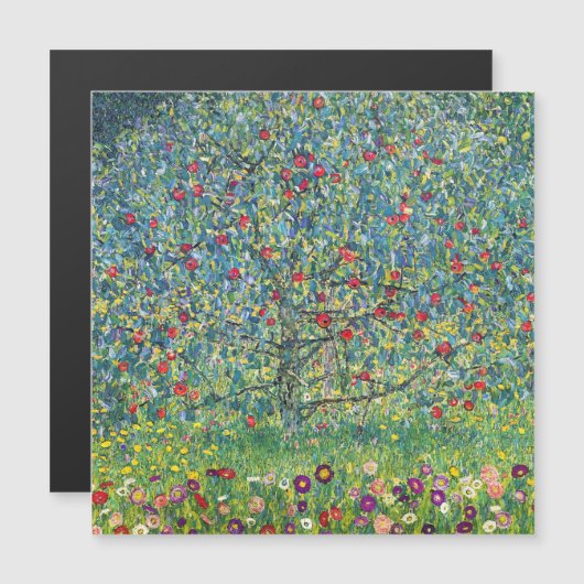 Gustav Klimt - Carte magnétique Apple Tree (Devant / Derrière)