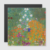 Gustav Klimt - Carte Magnétique Jardin Fleur
