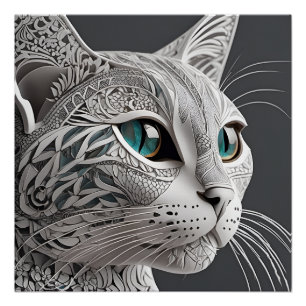 Gustav Klimt Cat Art Perfect Poster