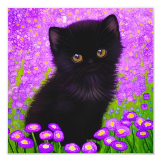 Gustav Klimt Cat Foto Afdruk (Voorkant)