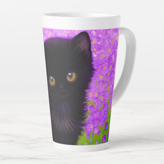 Gustav Klimt Cat Latte Mok (Rechterhoek)
