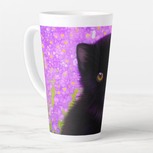 Gustav Klimt Cat Latte Mok (Linkerhoek)