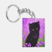 Gustav Klimt Cat Sleutelhanger (Voorkant Links)