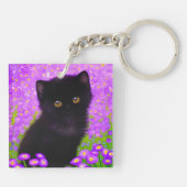Gustav Klimt Cat Sleutelhanger (Achterkant)