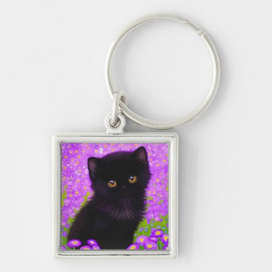 Gustav Klimt Cat Sleutelhanger (Voorkant)