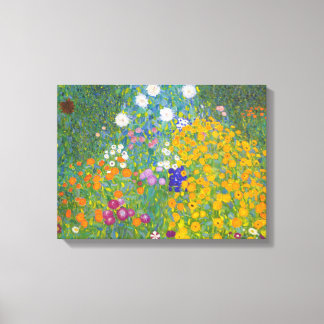 Gustav Klimt Cottage Garden Canvas Afdruk