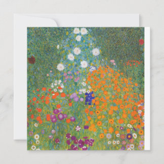 Gustav Klimt Cottage Garden Paining Flat Kaart