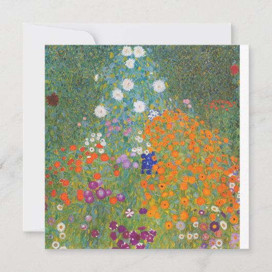 Gustav Klimt Cottage Garden Peinture Carte Plat (Devant)