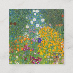 Gustav Klimt Cottage Garden Vierkante Visitekaartje