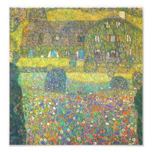 Gustav Klimt Country House van de Attersee Foto Afdruk